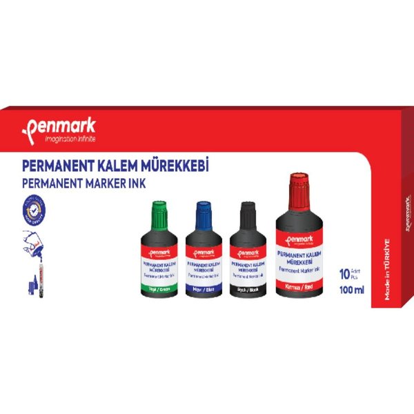 Penmark Permanent Marker Mürekkebi 100 Ml Kırmızı