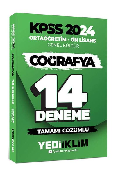 2024 KPSS Ortaöğretim Ön Lisans Genel Kültür Coğrafya Tamamı Çözümlü 14 Deneme