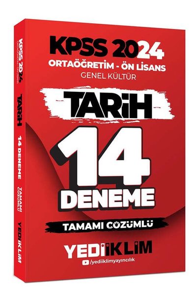 2024 KPSS Ortaöğretim Ön Lisans Genel Kültür Tarih 14 Deneme Tamamı Çözümlü