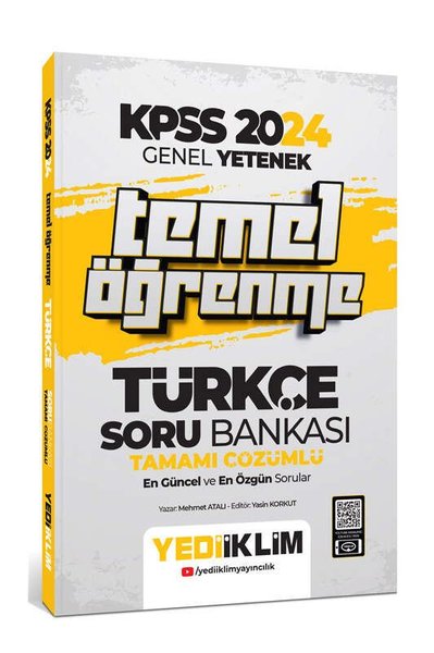 2024 KPSS Genel Yetenek Türkçe Temel Öğrenme Tamamı Çözümlü Soru Bankası