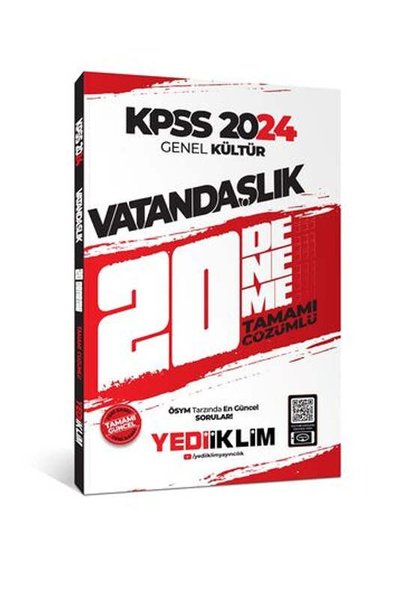 2024 KPSS Genel Kültür Vatandaşlık Tamamı Çözümlü 20 Deneme