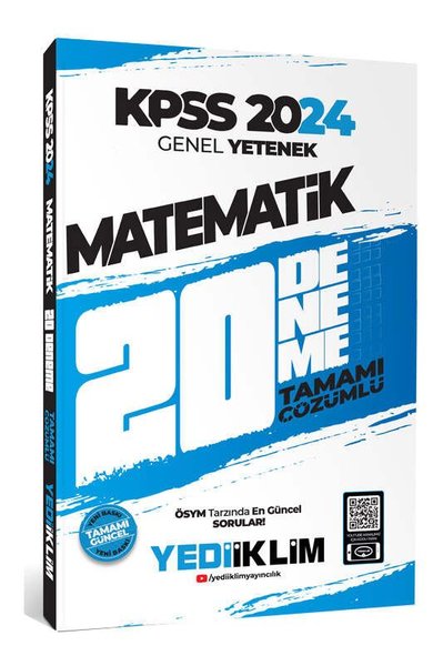 2024 KPSS Genel Yetenek Matematik Tamamı Çözümlü 20 Deneme