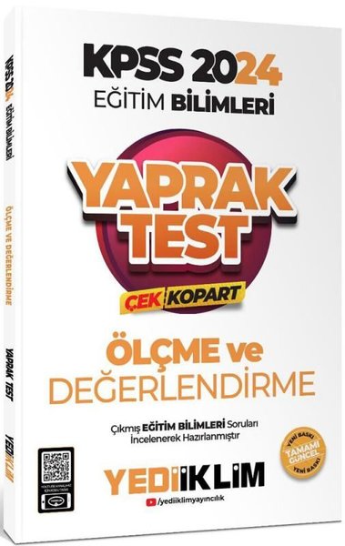 2024 KPSS Eğitim Bilimleri Ölçme ve Değerlendirme Çek Kopart Yaprak Test