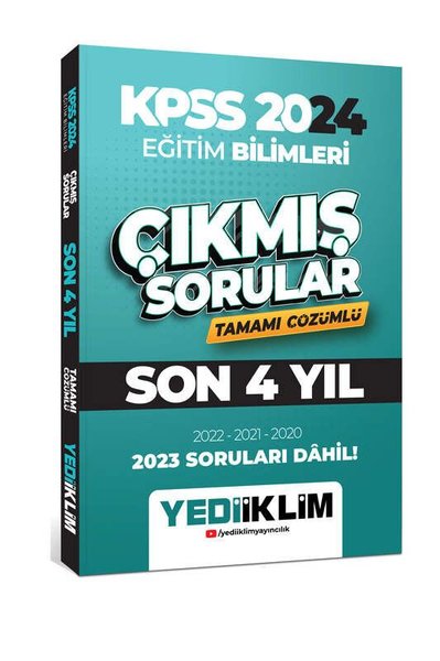 2024 KPSS Eğitim Bilimleri Son 4 Yıl Tamamı Çözümlü Çıkmış Sorular