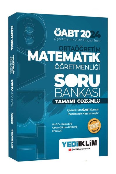 2024 ÖABT Ortaöğretim Matematik Öğretmenliği Tamamı Çözümlü Soru Bankası