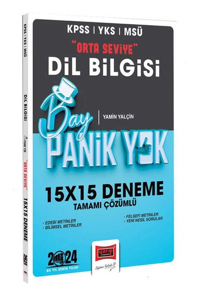 2024 KPSS YKS MSÜ Bay Panik Yok Dil Bilgisi Orta Seviye Tamamı Çözümlü 15 x 15 Deneme