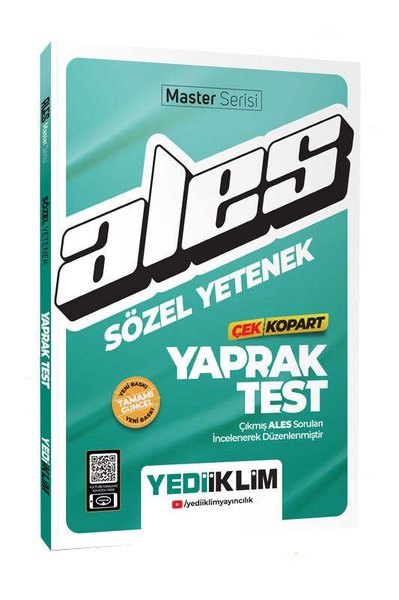 2024 ALES Sözel Yetenek Çek Kopart Yaprak Test