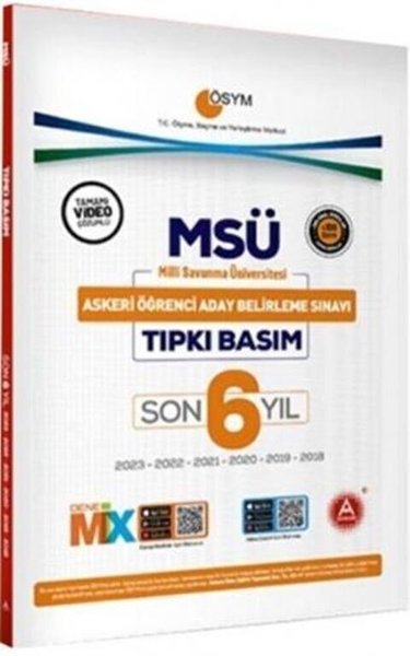 MSÜ Son 6 Yıl Tıpkı Basım Deneme Seti