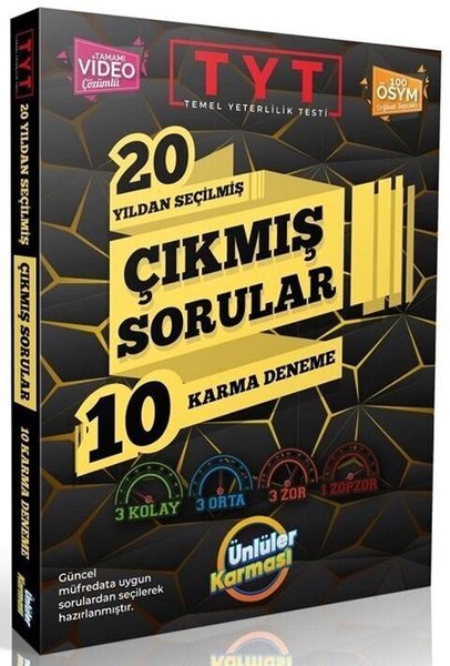 TYT 20 Yıldan Seçilmiş 10 Karma Deneme