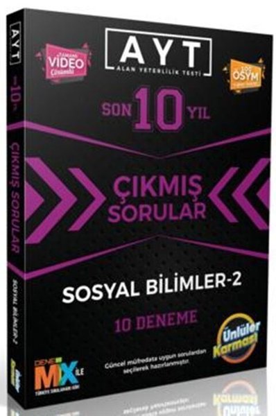 AYT Sosyal Bilimler 2 Karması Tıpkı Basım 10 Deneme