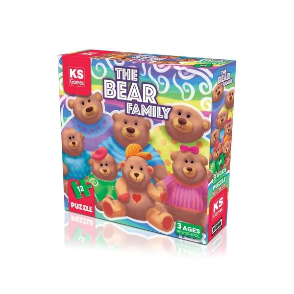 Ks Games Puzzle 12 Parça Bear Family