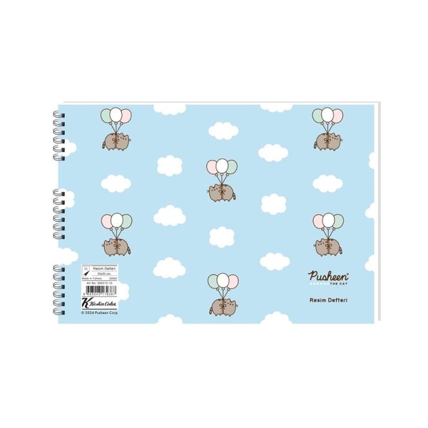 Pusheen 25*35 15 Yp. Spiralli Resim Defteri