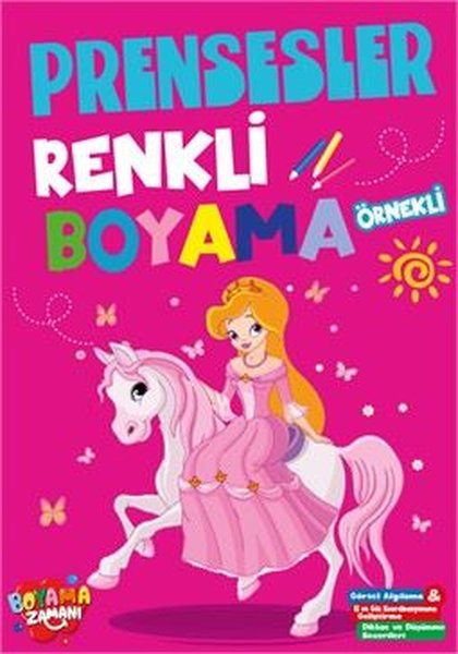 Prensesler - Renkli Boyama - Örnekli