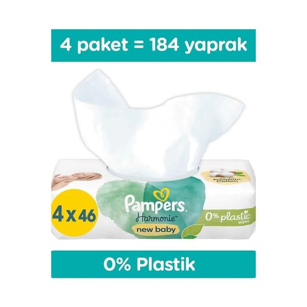 Prima Pampers Aqua Yenidoğan Islak Mendil 4X46'Lı