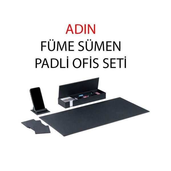 Gıpta Adın Sümen Padli Ofis Seti Füme