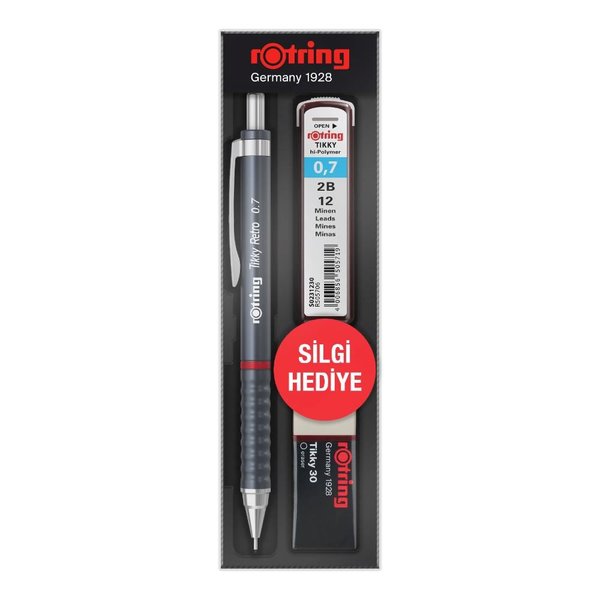 Rotring Tikky Retro 0.7MinSlgiHdyli Gri