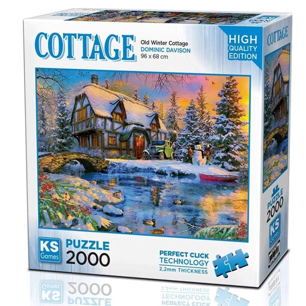 Ks Games 2000 Parça Puzzle Old Winter Cottage