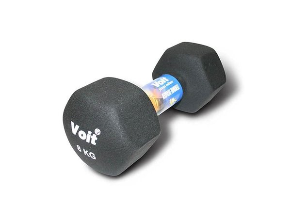 Voit VDB-04 8 kg Neopren Altıgen Dambıl - Siyah