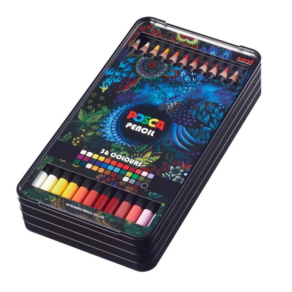 Uni POSCA PENCIL Boya Kalemi 36lı Kalem Kutu Set -KPE-200/36C Set