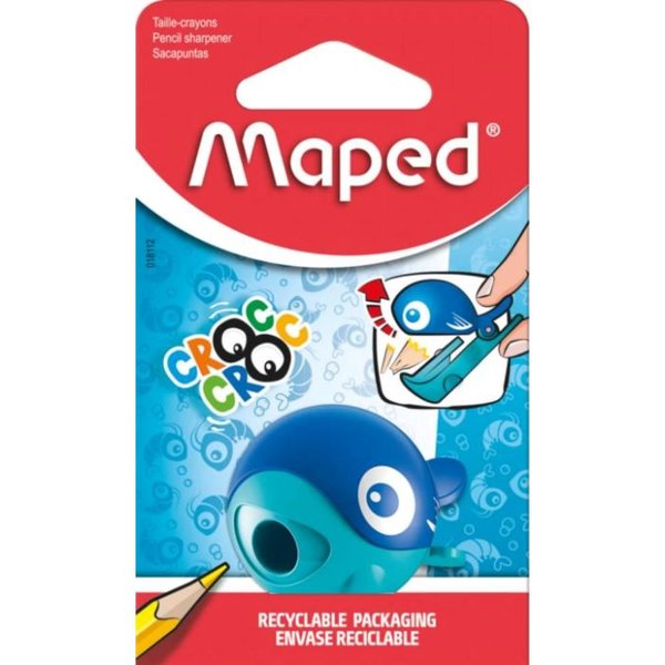 Maped Croc Croc Easy Tek Delık Kalemtras Mavi