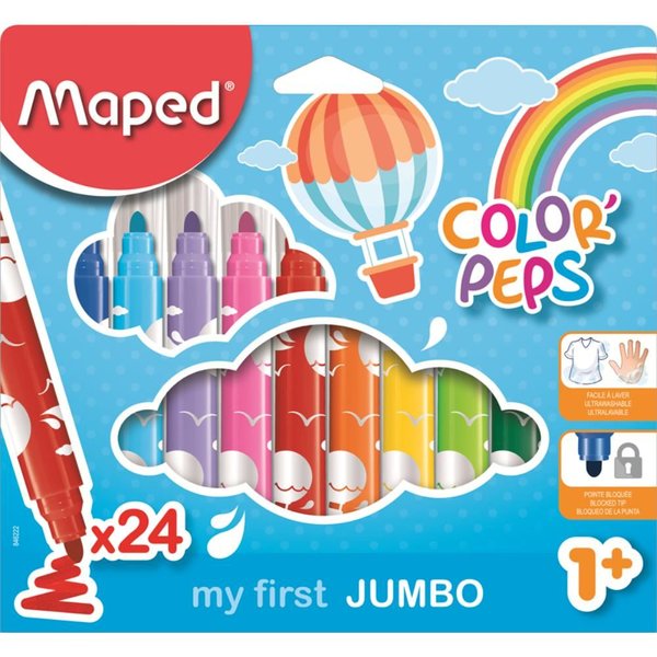 Maped Color'Peps Jumbo Keçeli Kalem 24'Lü