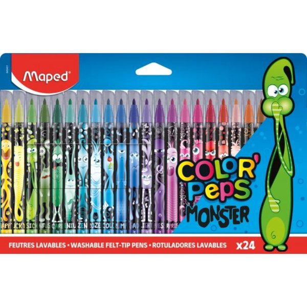 Maped Color'Peps Monster Keçeli Kalem-24 Lü