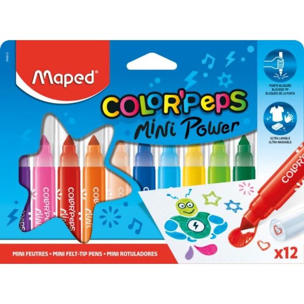 Maped Color'Peps Mini Jumbo Keçeli Kalem 12'Li