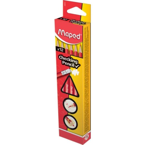 Maped Kırmızı Kontrol Kalemi Correction Pencil 12'Li