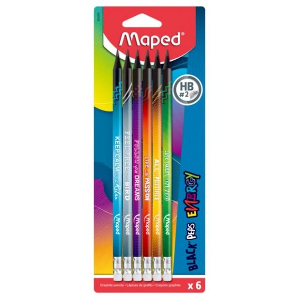 Maped Energy Silgili Kurşun Kalem- 6 Lı