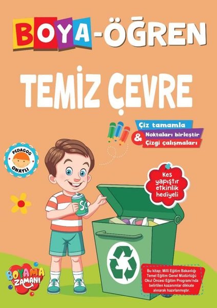 Boya - Öğren Temiz Çevre Kes Yapıştır Etkinlik Hediyeli