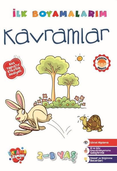 İlk Boyamalarım - Kavramlar - Kes Yapıştır Etkinlik Hediyeli