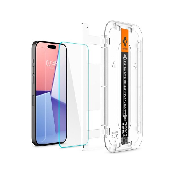 Spigen Apple iPhone 15 Pro Max Cam Ekran Koruyucu Kolay Kurulum Glas.tR EZ Fit Slim HD (2 Adet) - AG