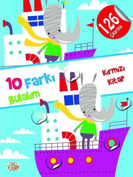 10 Farkı Bulalım - Kırmızı Kitap - 126 Çıkartma