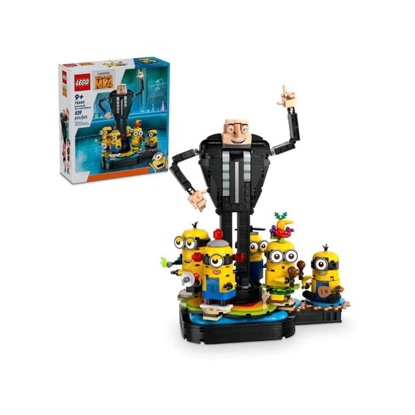 Lego Tuğladan Yapılmış Gru ve Minyonlar Figürü 75582