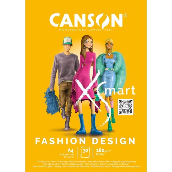 Pad Canson Xsmart Fashıon Desıgn A4 180G 30Sh