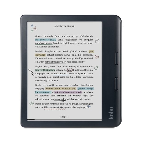 Kobo Libra Colour Siyah 32 GB 7 E-Kitap Okuyucu