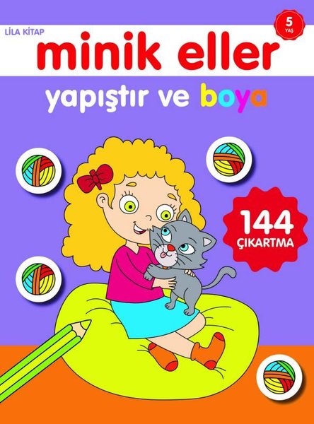 Minik Eller Yapıştır ve Boya Lila Kitap 5 Yaş