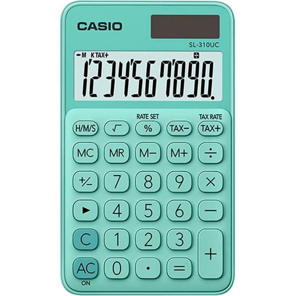 Casio SL-310UC-GN Cep Tipi 10 Hane Yeşil Hesap Makinesi