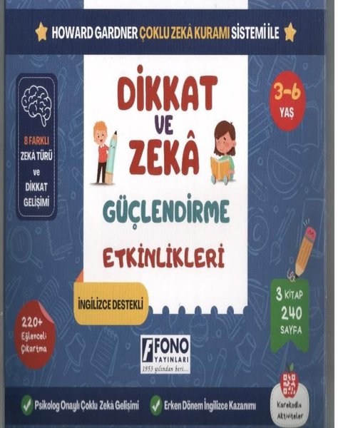 Dikkat ve Zeka Güçlendirme Etkinlikleri Seti - 3 Kitap Takım