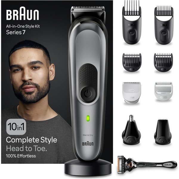 Braun Series 7 MGK7420 Hepsi Bir Arada Şekillendirme Seti 10u 1 Arada Erkek Bakım Kiti