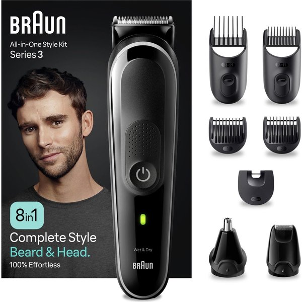 Braun Series 3 MGK3440 Hepsi Bir Arada Şekillendirme Seti 8i 1 Arada Erkek Bakım Kiti