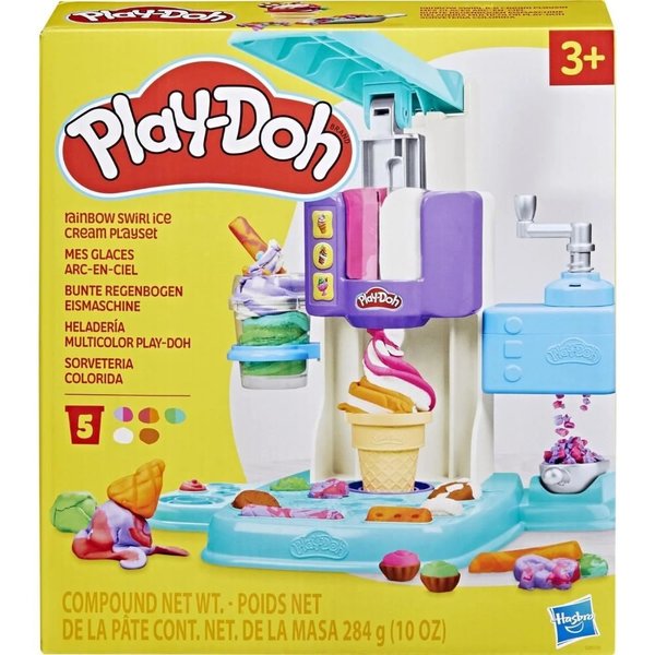 Hasbro Play-Doh Gökkuşağı Girdaplı Dondurma Oyun Seti G0028