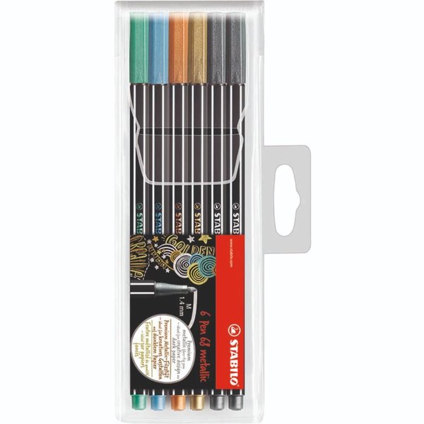 STABILO Pen 68 - Metalik 6'lı Paket 6806/8-11