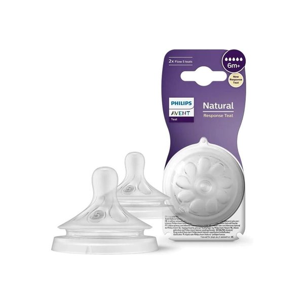 Philips Avent Natural Response 2'li Biberon Emziği, 5 Numara, 6 Ay+