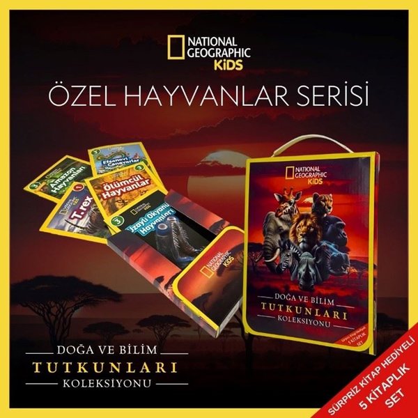 National Geographic Kids - Özel Hayvanlar Serisi Seti - 5 Kitap Takım - Doğa ve Bilim Tutkunları Kol