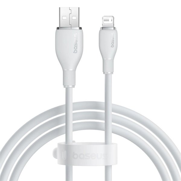 Baseus Pudding Hızlı Şarj Özellikli USB to Lightning 2.4 A. Kablo 1.2m Beyaz