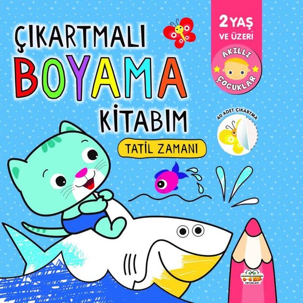 Çıkartmalı Boyama Kitabım - Tatil Zamanı - 2 Yaş ve Üzeri - Akıllı Çocuklar