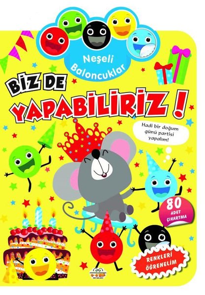 Neşeli Baloncuklar - Biz de Yapabiliriz! Renkleri Öğrenelim - 80 Adet Çıkartma