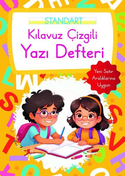 Kılavuz Çizgili Yazı Defteri Büyük Boy - Turuncu