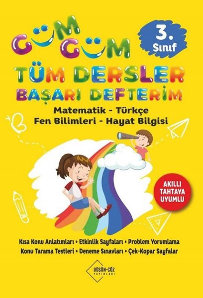 3. Sınıf Güm Güm Tüm Dersler Başarı Defterim - Matematik - Türkçe - Fen Bilimleri - Hayat Bilgisi